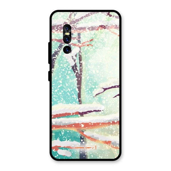 Winter Season Glass Back Case for Vivo V15 Pro