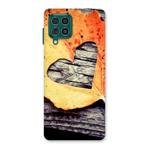 Wood Heart Leaf Back Case for Galaxy F62