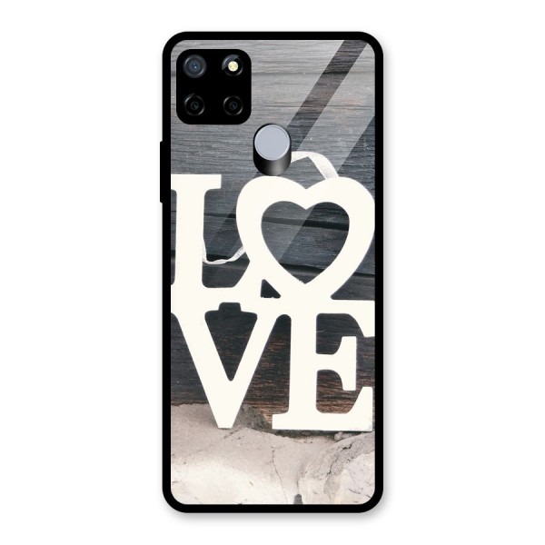 Wood Love Lock Glass Back Case for Realme C15