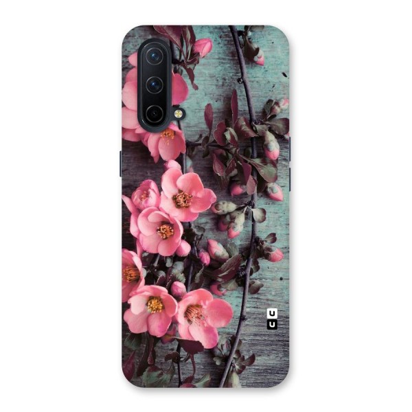 Wooden Floral Pink Back Case for OnePlus Nord CE 5G