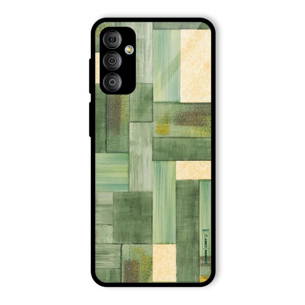 Wooden Green Texture Glass Back Case for Galaxy F23