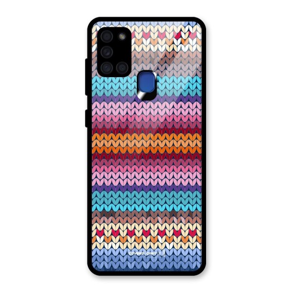 Woolen Glass Back Case for Galaxy A21s