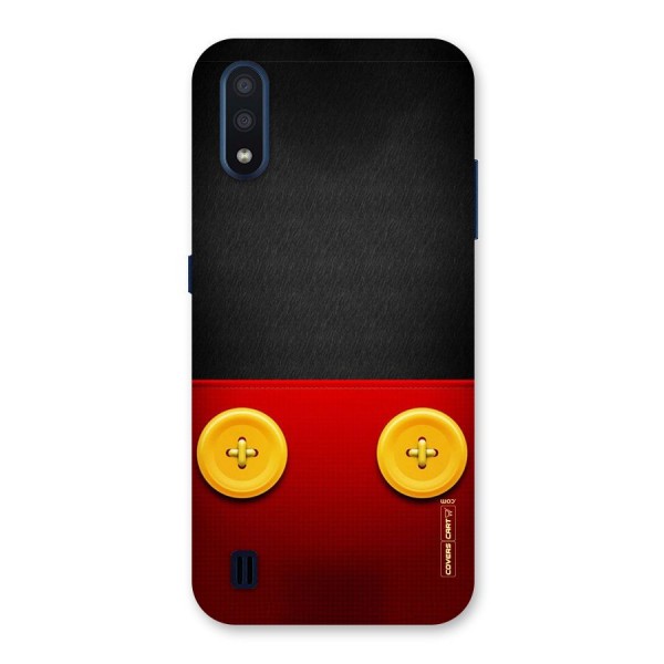 Yellow Button Back Case for Galaxy M01