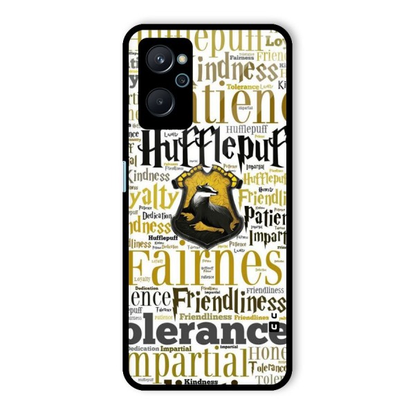 Yellow Fairness Glass Back Case for Realme 9i