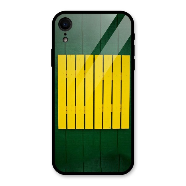 Yellow Fence Glass Back Case for XR