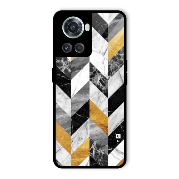 Yellow Grey Marble Glass Back Case for OnePlus 10R