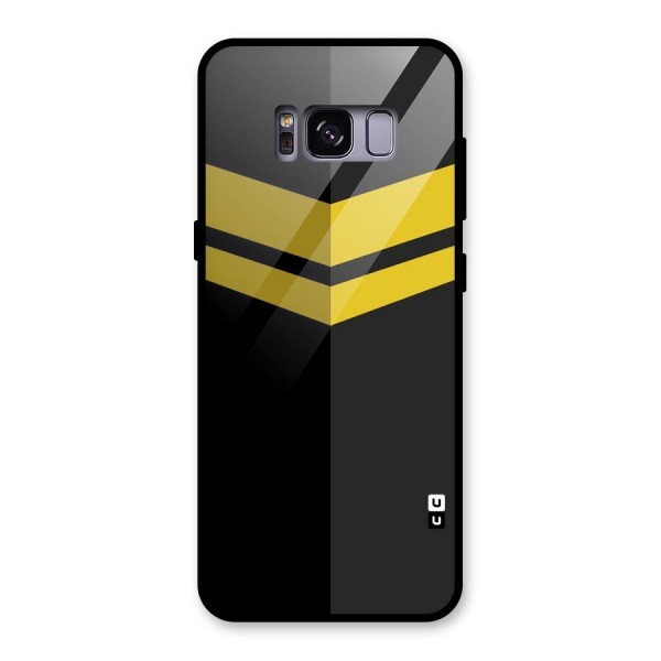 Yellow Lines Glass Back Case for Galaxy S8