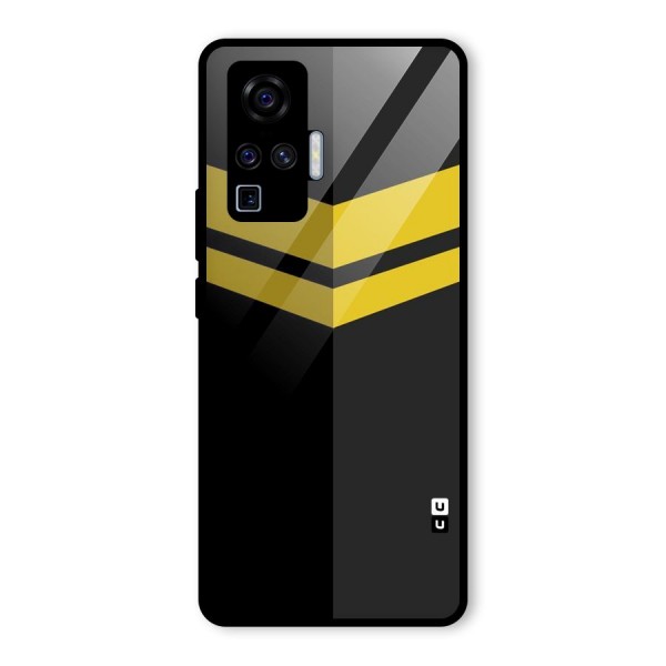 Yellow Lines Glass Back Case for Vivo X50 Pro