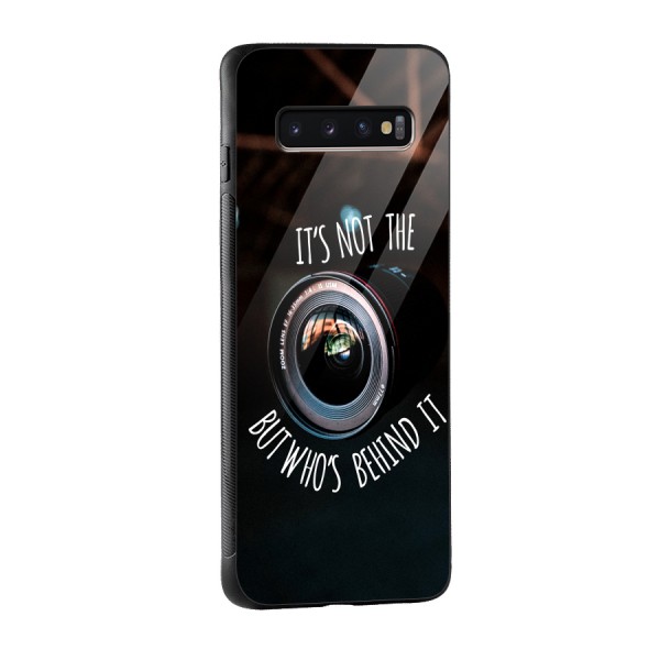 Camera Quote Glass Back Case for Galaxy S10 Plus