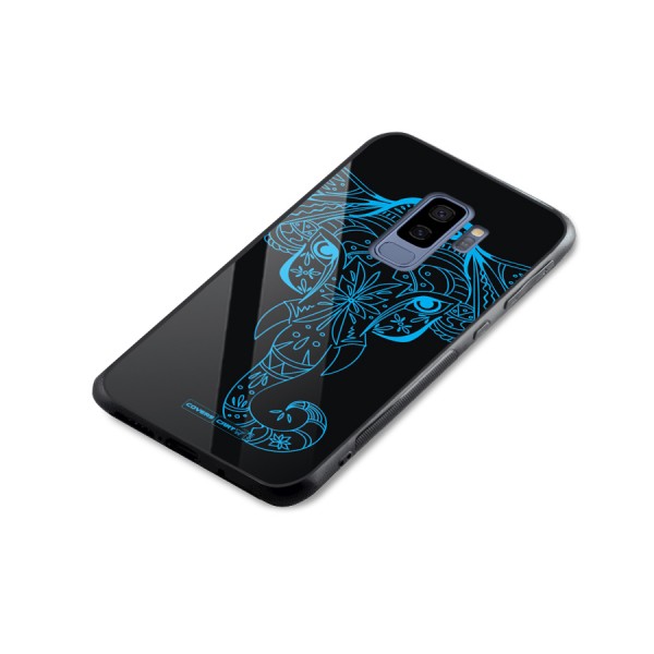 Blue Elephant Ethnic Glass Back Case for Galaxy S9 Plus