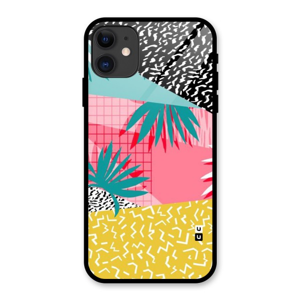 Abstract Grass Hues Glass Back Case for iPhone 11