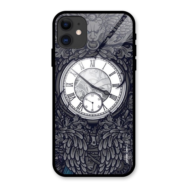 Artsy Wall Clock Glass Back Case for iPhone 11