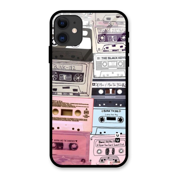 Casette Rolling Glass Back Case for iPhone 11