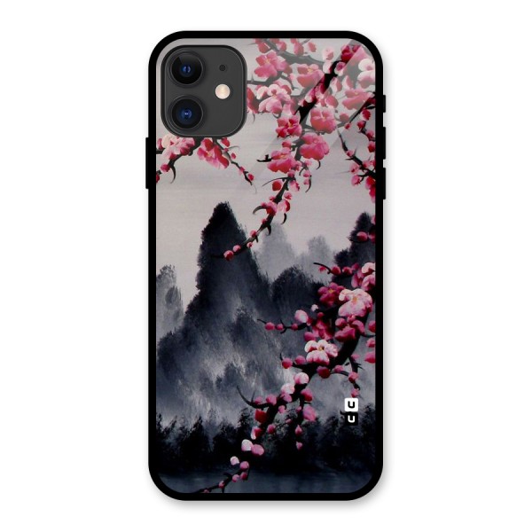 Hills And Blossoms Glass Back Case for iPhone 11