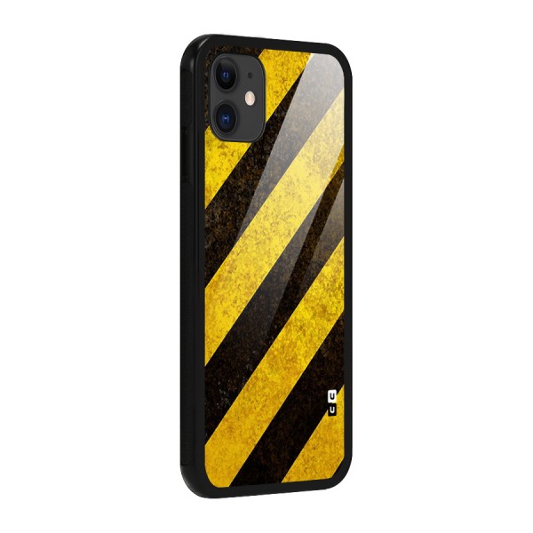 Diagonal Road Pattern Glass Back Case for iPhone 11