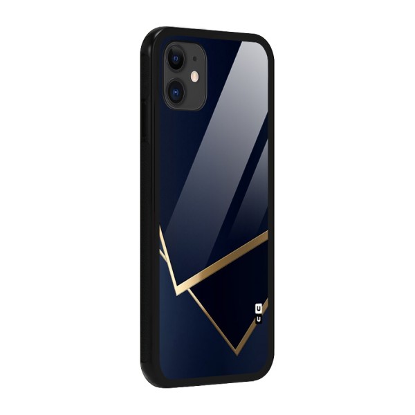 Gold Corners Glass Back Case for iPhone 11