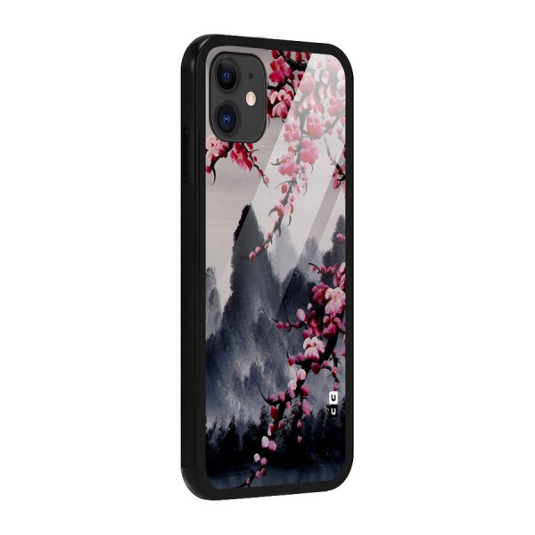 Hills And Blossoms Glass Back Case for iPhone 11