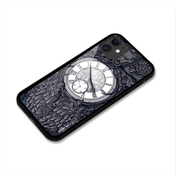 Artsy Wall Clock Glass Back Case for iPhone 11