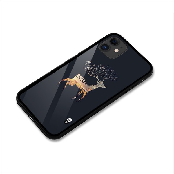Black Deer Glass Back Case for iPhone 11