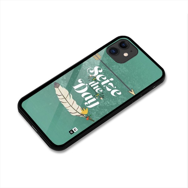 Feather Seize Glass Back Case for iPhone 11