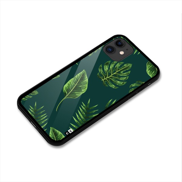 Green Leafs Glass Back Case for iPhone 11
