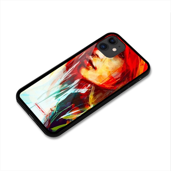 Painted Girl Glass Back Case for iPhone 11