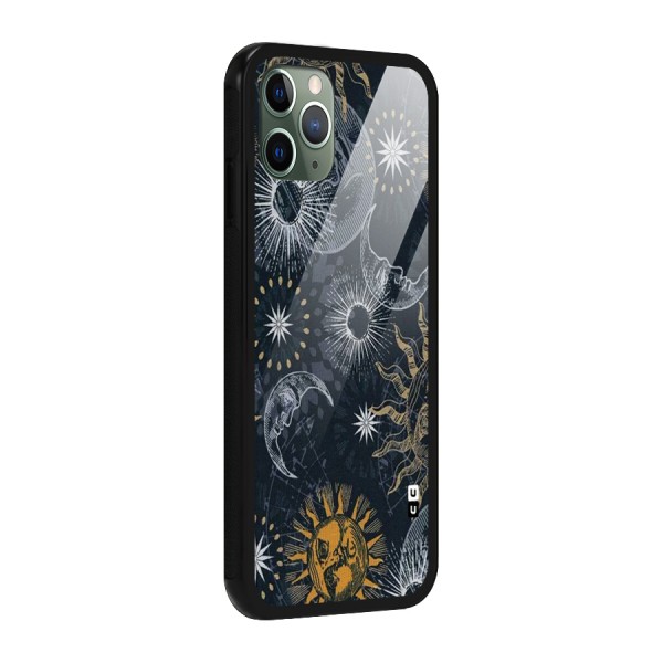 Moon And Sun Glass Back Case for iPhone 11 Pro