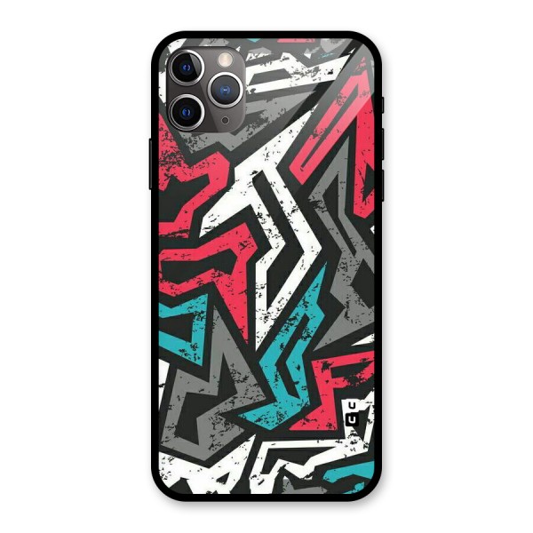 Rugged Strike Abstract Glass Back Case for iPhone 11 Pro Max