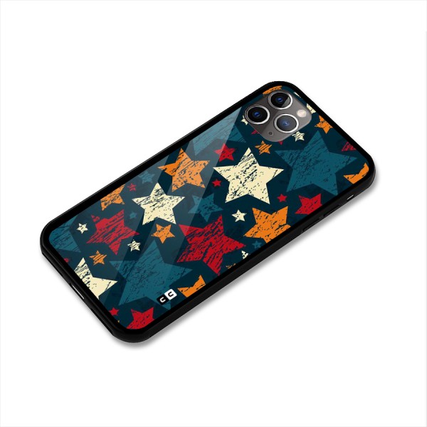 Rugged Star Design Glass Back Case for iPhone 11 Pro Max