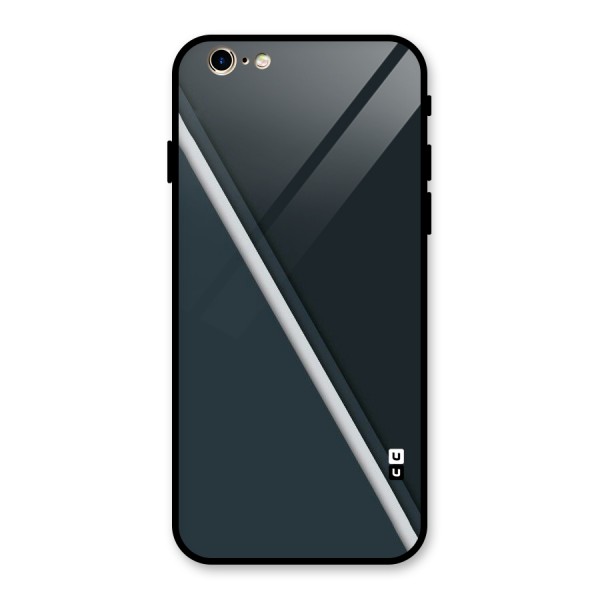 Classic Single Stripe Glass Back Case for iPhone 6 6S