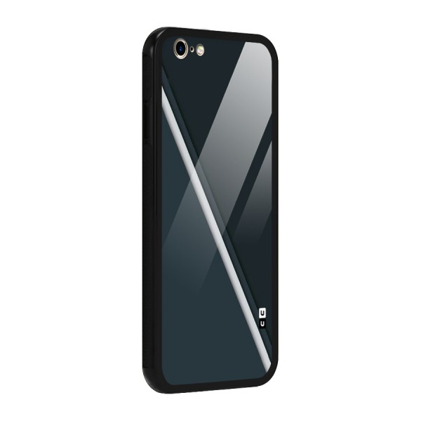 Classic Single Stripe Glass Back Case for iPhone 6 6S