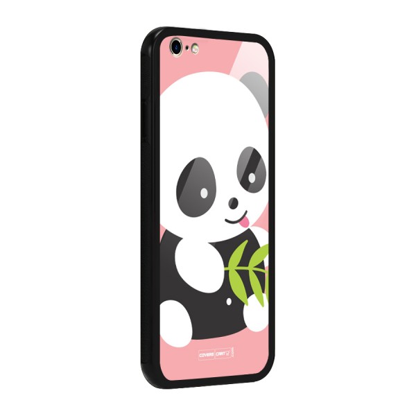 Cute Panda Pink Glass Back Case for iPhone 6 Plus 6S Plus