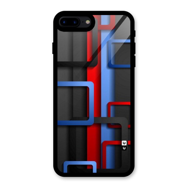Abstract Box Glass Back Case for iPhone 7 Plus
