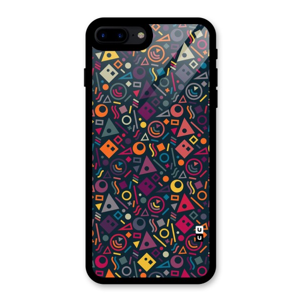 Abstract Figures Glass Back Case for iPhone 7 Plus