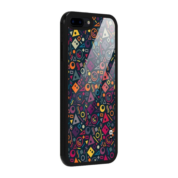 Abstract Figures Glass Back Case for iPhone 7 Plus