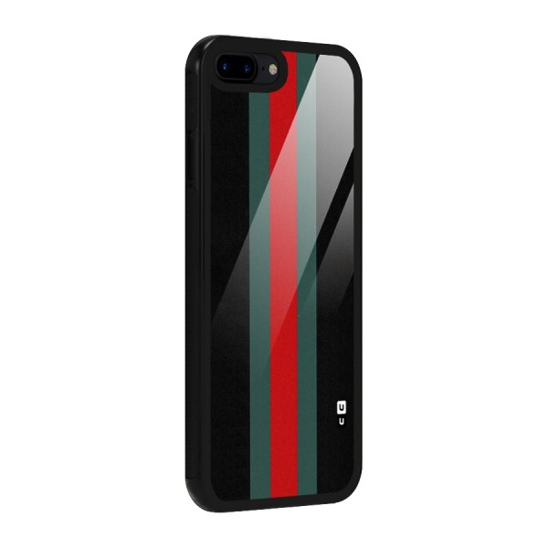 Basic Colored Stripes Glass Back Case for iPhone 7 Plus