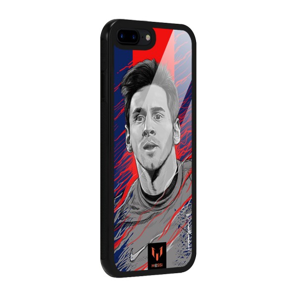 Messi For FCB Glass Back Case for iPhone 7 Plus