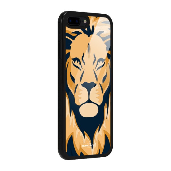 Designer Lion Glass Back Case for iPhone 8 Plus