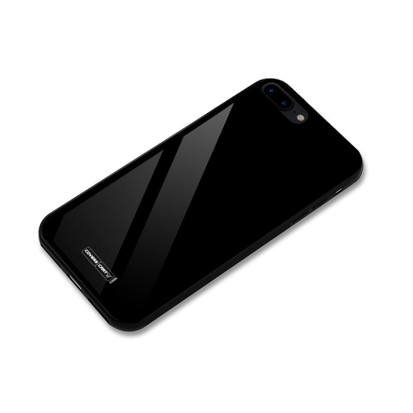 Simple Black Glass Back Case for iPhone 8 Plus
