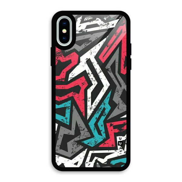 Rugged Strike Abstract Glass Back Case for iPhone X
