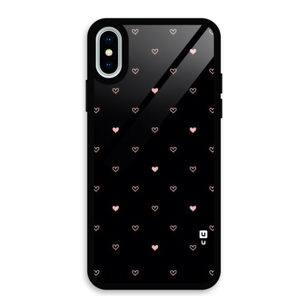 Tiny Little Pink Pattern Glass Back Case for iPhone X