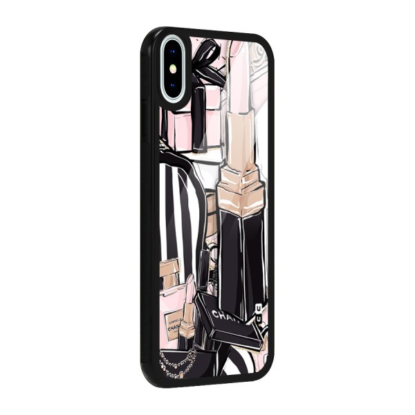 Class Girl Design Glass Back Case for iPhone X