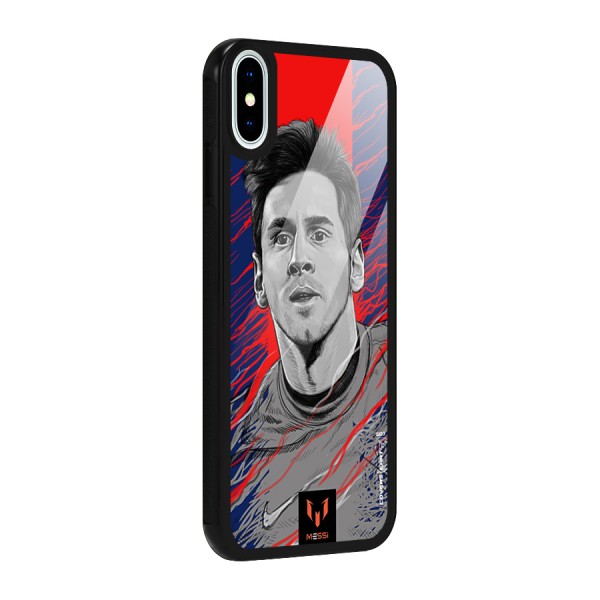Messi For FCB Glass Back Case for iPhone X