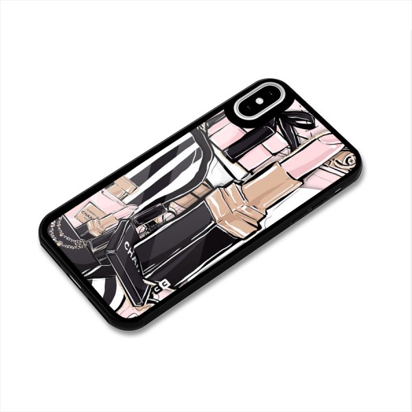 Class Girl Design Glass Back Case for iPhone X