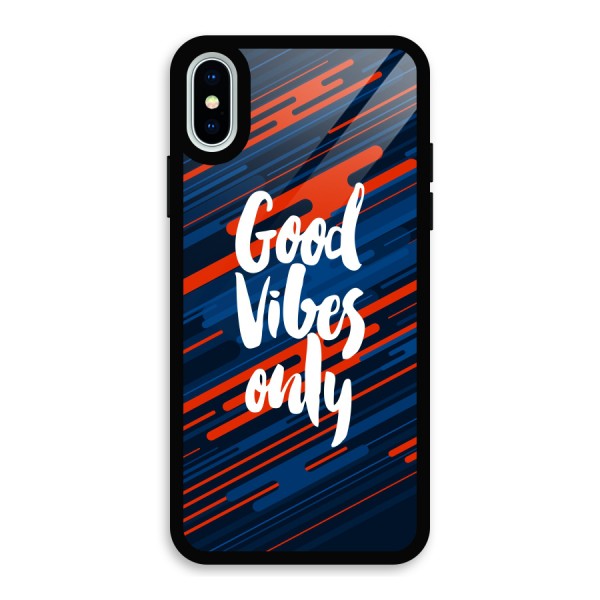 Good Vibes Only Glass Back Case for iPhone XS