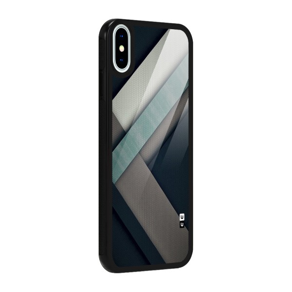 Dark Stripes Glass Back Case for iPhone XS