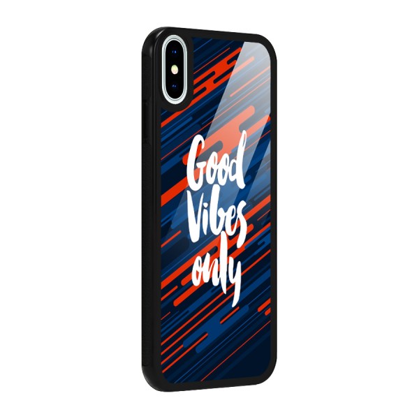 Good Vibes Only Glass Back Case for iPhone XS