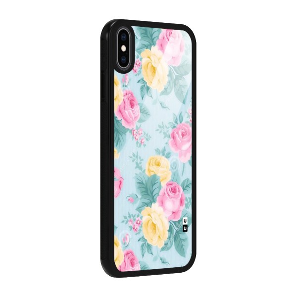 Vintage Pastels Glass Back Case for iPhone XS Max