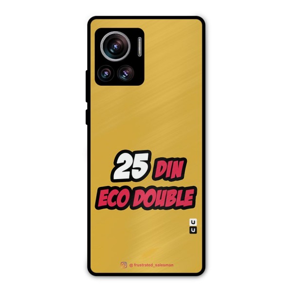 25 Din Eco Double Mustard Yellow Metal Back Case for Motorola Edge 30 Ultra