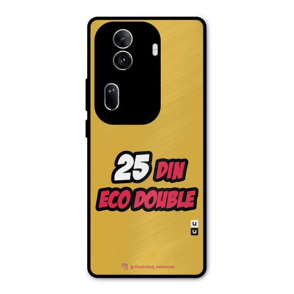 25 Din Eco Double Mustard Yellow Metal Back Case for Oppo Reno11 Pro 5G